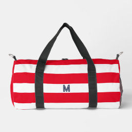 Monogram rode Cabana Stripe & gepersonaliseerde ma Plunjezak