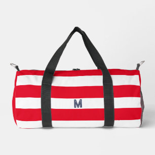 Monogram rode Cabana Stripe & gepersonaliseerde ma Plunjezak