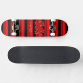 Monogram rode draak, rode metalen effectsband persoonlijk skateboard (Horizontaal)