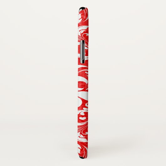 Monogram rode en witte elegant meisje Case-Mate iPhone case (Achterkant / rechts)