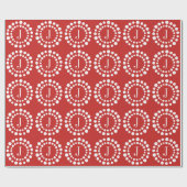 Monogram rode en witte inpakpapier (Vlak)