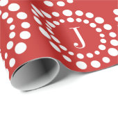 Monogram rode en witte inpakpapier (Rol Hoek)