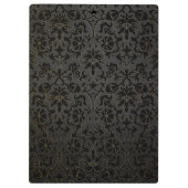 Monogram Rode Glitter en Floral Design Klembord (Achterkant)