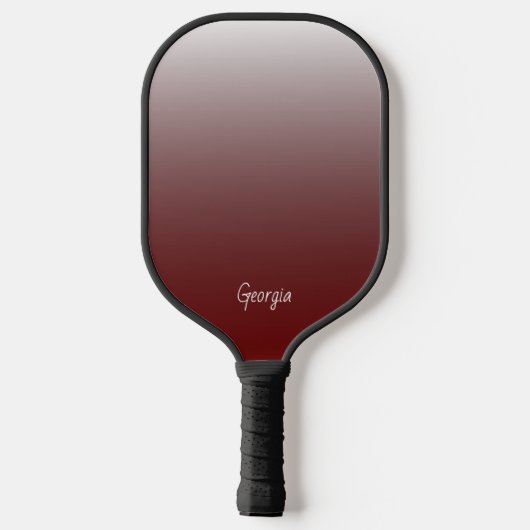 Monogram Rode gradiënt voeg Jouw naam of Initialen Pickleball Paddle (Achterkant)