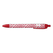 Monogram Rode Hartjes Valentijnspatroon Zwarte Inkt Pen (Bodem)
