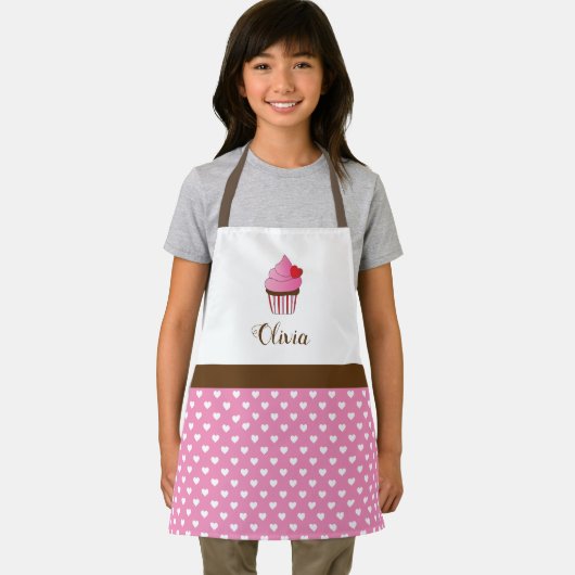 Monogram rode hartsnijtaart schort (Insitu)