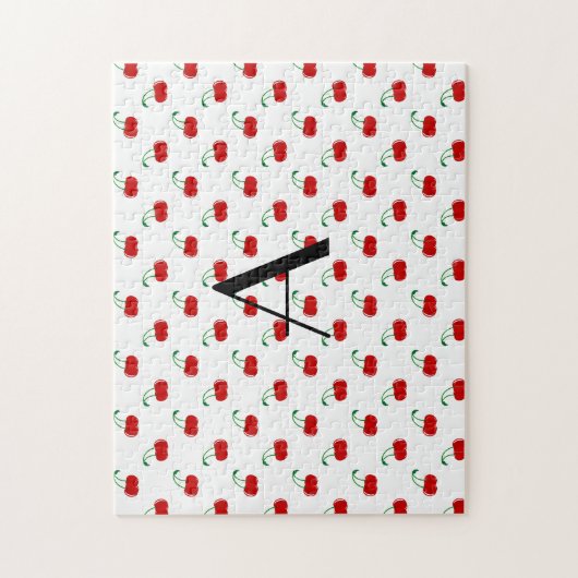 Monogram rode kersen legpuzzel (Verticaal)