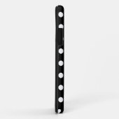 Monogram Rode Kersen Witte Polka Dots Retro Case-Mate iPhone Case (Achterkant/rechts)