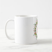 Monogram Rode Kerst elegante letter Koffie Mok (Links)