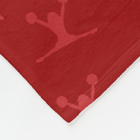 Monogram rode kruis fleece deken (Hoek)