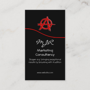 Monogram, Rode Marketing Anarchy Sign, rode soep Visitekaartje
