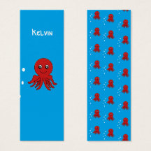 Monogram rode octupus in water bladwijzer
