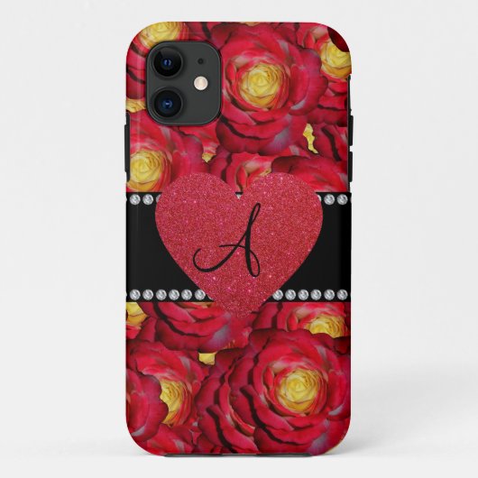Monogram rode roodhars Case-Mate iPhone case (Achterkant)