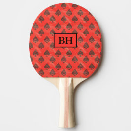 Monogram Rode Schop Ping Pong Bat Tafeltennisbatje