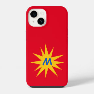 Monogram rode Starburst iPhone 14 Hoesje