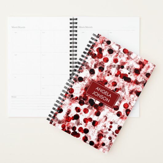 Monogram rode Stippen Planner (Display)