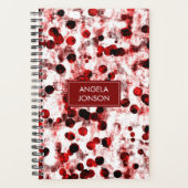 Monogram rode Stippen Planner (Voorkant)