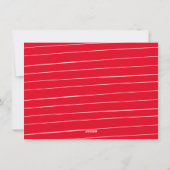 Monogram rode vakantiefoto kaart (Achterkant)