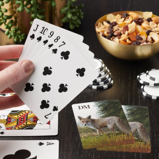 Monogram Rode Vos Klassieke Speelkaarten (Insitu)