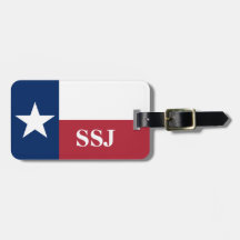 Monogram Rode Wit Blau Texas Vlag
