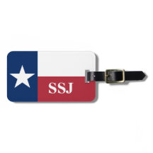 Monogram Rode Wit Blau Texas Vlag