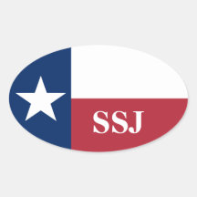 Monogram Rode Wit Blau Texas Vlag