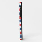 Monogram rode witte blauwe patriottische sterren Case-Mate iPhone case (Achterkant/links)