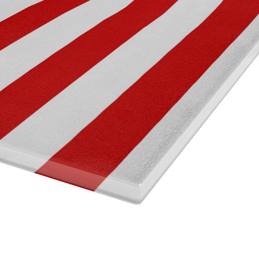 Monogram rode witte strepe anananas snijplank (Hoek)