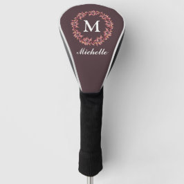 Monogram  rode zeedoornbladeren Floral Wreate Golfheadcover