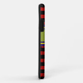 monogram rode zwarte streep Case-Mate iPhone case (Achterkant/rechts)