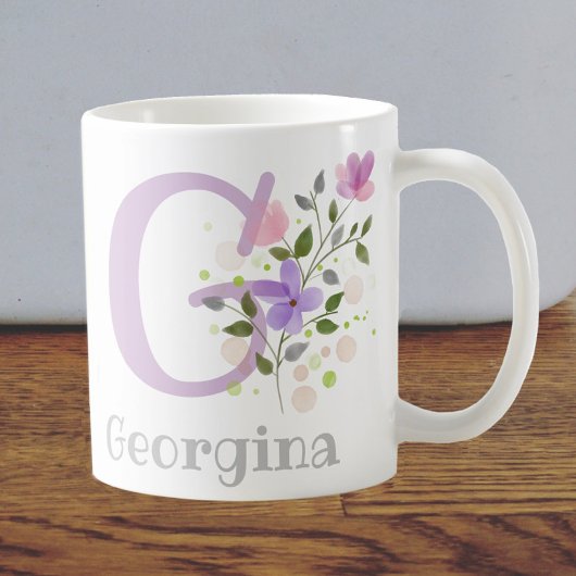 Monogram & roepnaam Georgina koffiemok