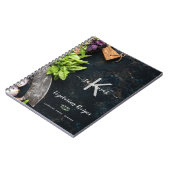 Monogram roestzuchtige recepten voor het koken notitieboek (Linkerzijde)