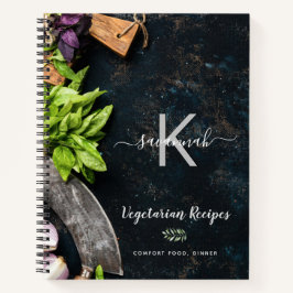 Monogram roestzuchtige recepten voor het koken notitieboek
