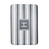 Monogram roky Navy and White Stripe Badmat (Voorkant Verticaal)
