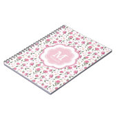 Monogram Romantic Roses Patroon Notitieboek (Linkerzijde)