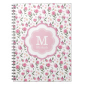 Monogram Romantic Roses  Patroon Notitieboek (Voorkant)
