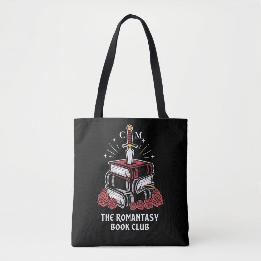 Monogram Romantiek Boekenclub Bookish Tote Bag (Voorkant)