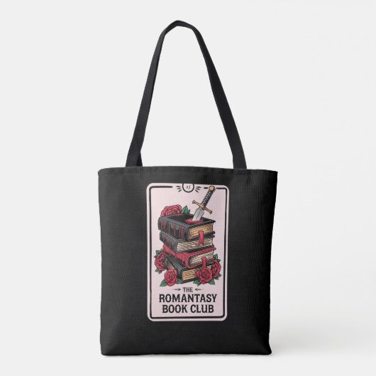 Monogram Romantiek Boekenclub Bookish Tote Bag (Achterkant)