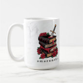 Monogram Romantiek Bookish Book Lover Koffiemok (Links)