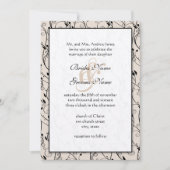 Monogram Romantische Blush Koraal Roze Huwelijk Kaart (Voorkant)