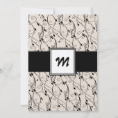 Monogram Romantische Blush Koraal Roze Huwelijk Kaart (Achterkant)