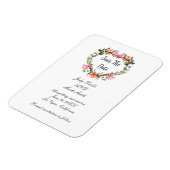 Monogram Romantische Rozen Floral Heart Save The D Magneet (Linkerzijde)