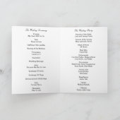 Monogram Romantische Rozen Floral Heart Wedding Programma (Binnen)