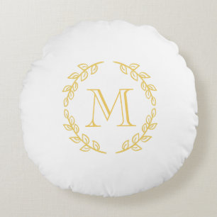 monogram rond kussen