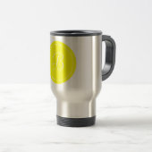 Monogram Ronde Geel/Wit Stip Reisbeker (Voorkant rechts)