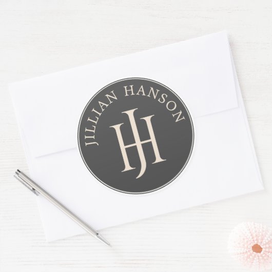  monogram ronde sticker (Envelop)
