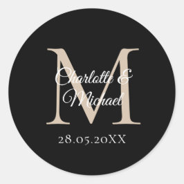 Monogram   ronde sticker