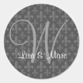  monogram ronde sticker (Voorkant)