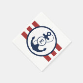 Monogram rood anker servet (Hoek)