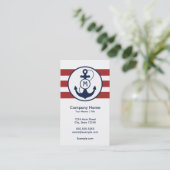 Monogram rood anker visitekaartje (Staand voorkant)